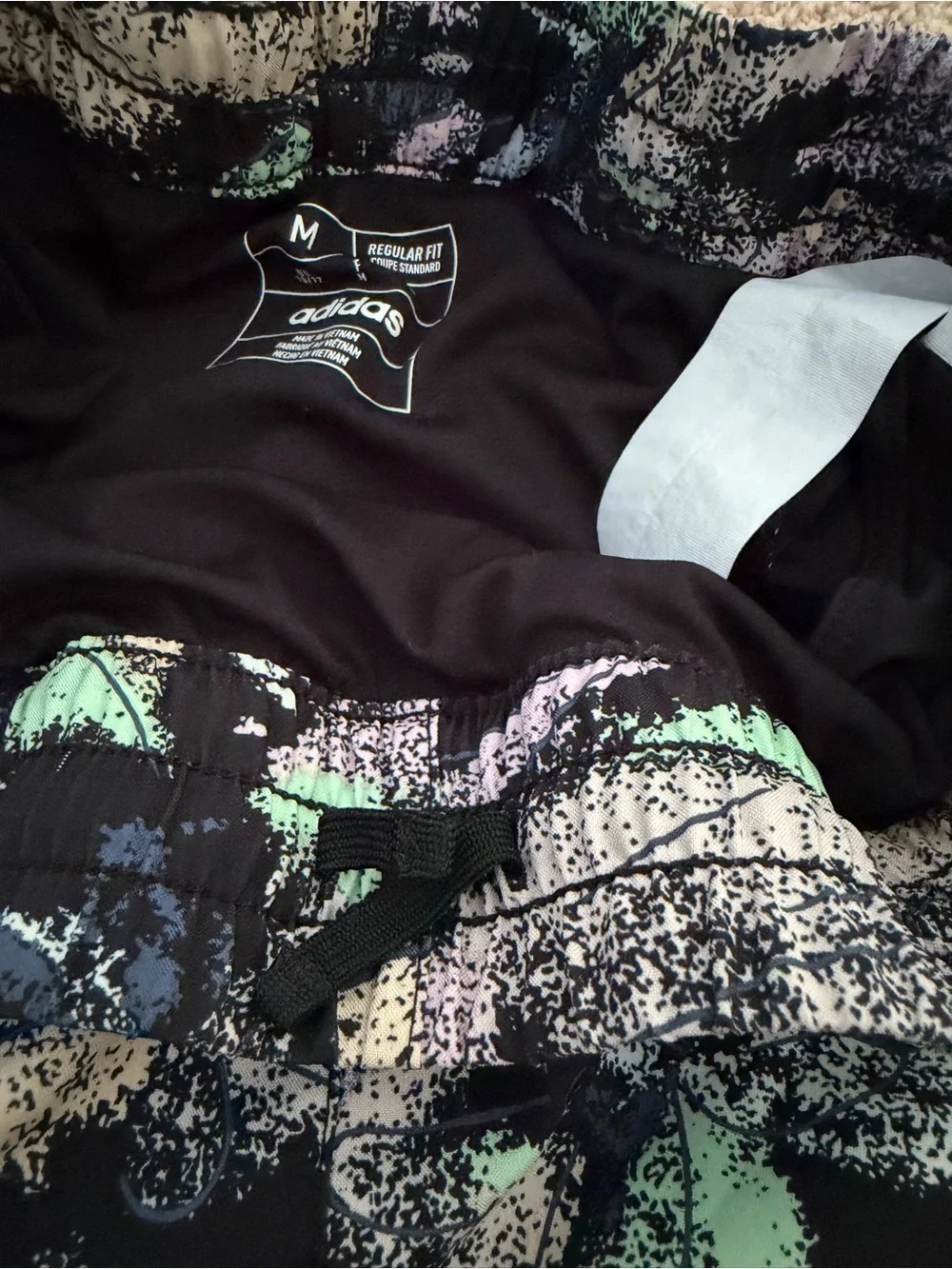 Adidas Girls Size M (10/12) Multicolor Abstract Floral Running Athletic Shorts
